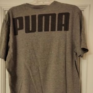 Puma stay dry t-shirt. With logo. Gray/black. M L